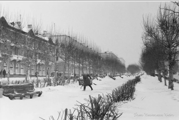 Зимний Барнаул. Площадь Советов, 1969-1970 года.