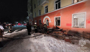 Пожар в жилом доме на пр. Ленина