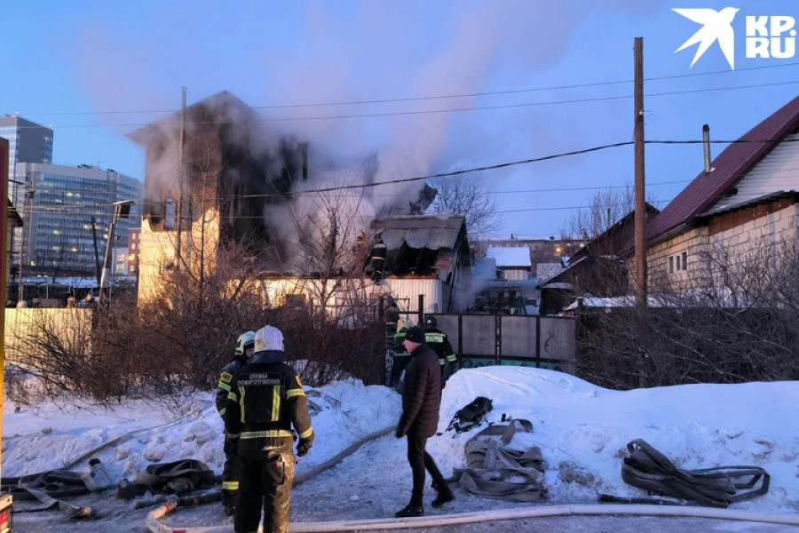 Возгорание в Новосибирске. 