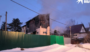 Возгорание в Новосибирске. 