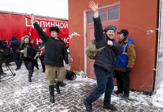 Встреча целинников.