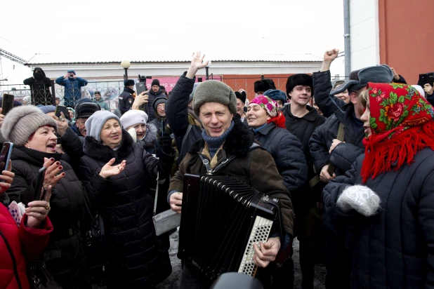 Встреча целинников.