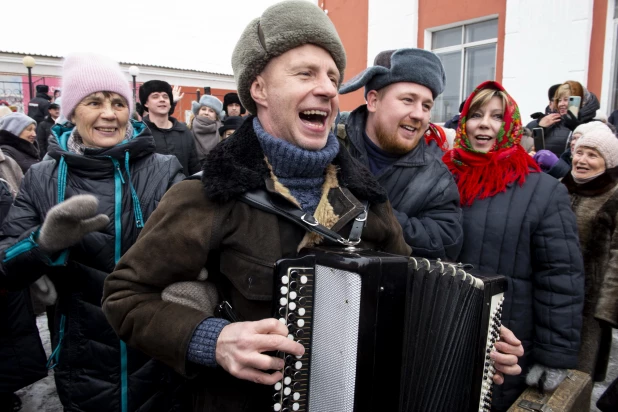 Встреча целинников.