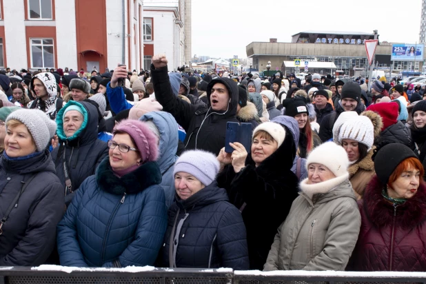 Встреча целинников.