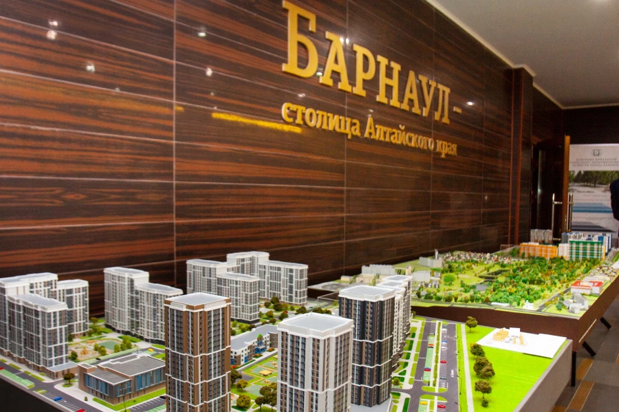 Архитектурный макет районов города Барнаула.