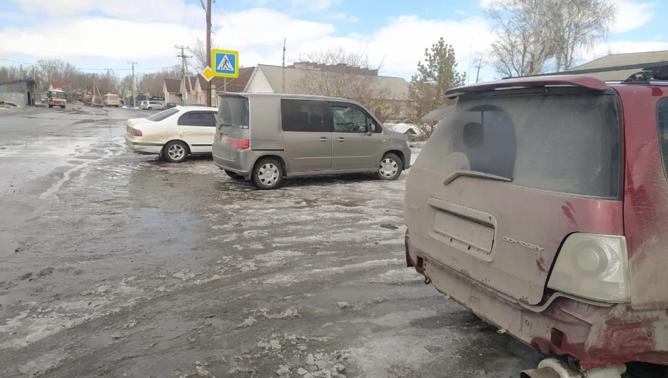 Ямы в пригороде Барнаула. 