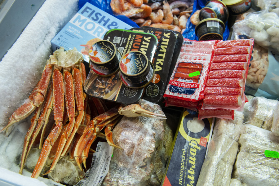 Широкий выбор рыбы и морских деликатесов порадует взыскательных покупателей «Сельхозрынка».