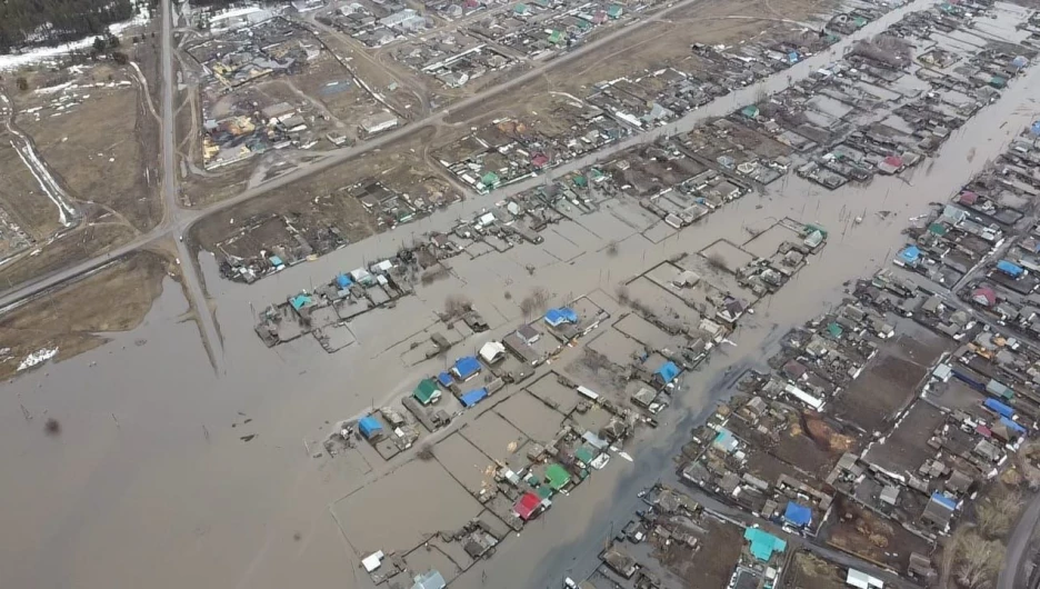 Село Михайловское с высоты птичьего полета.