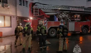 Пожар в центре Барнаула. 
