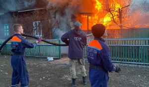 Пожар в Михайловском районе.