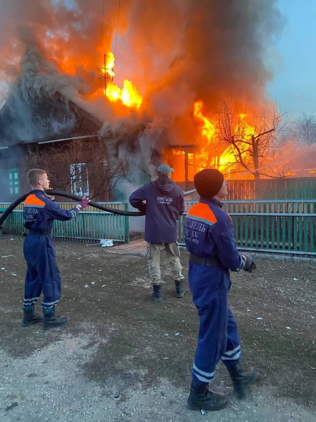 Пожар в Михайловском районе.