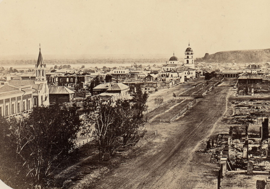  Барнаул после пожара 1864 года.