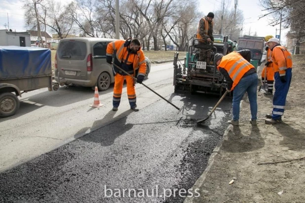 Ремонты дорог в Барнауле. 