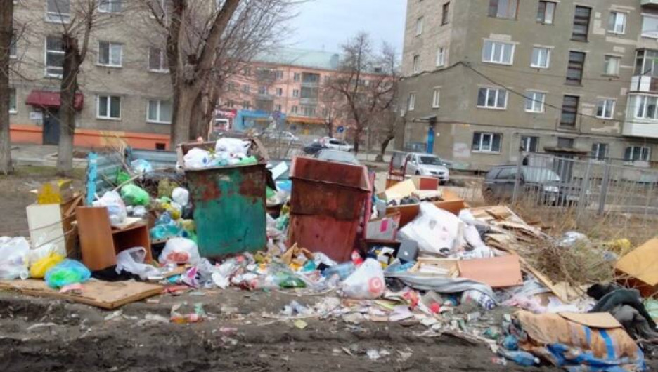 Жители центральной части Барнаула обращают внимание на скопившийся мусор