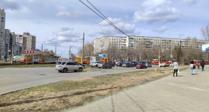 Барнаульцы обратили внимание на большую пробку из трамваев. 