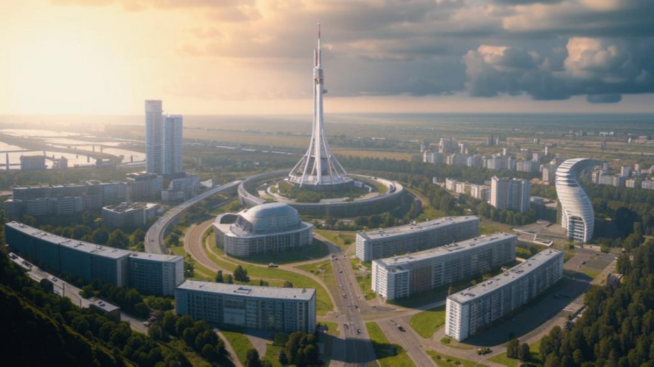Нейросеть показала будущее Барнаула в 2050 году.