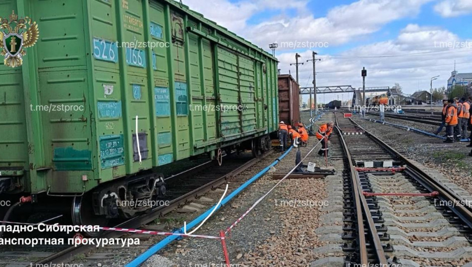 В Алтайском крае грузовой вагон сошел с рельсов 