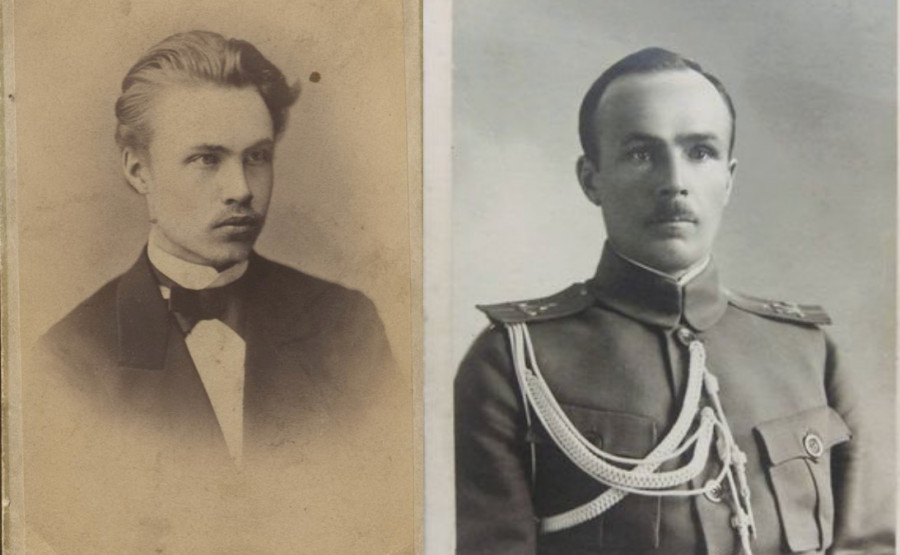 Слева - предположительно Сергей Смоленников, справа - Семен Смоленников, 1918-1919 гг.