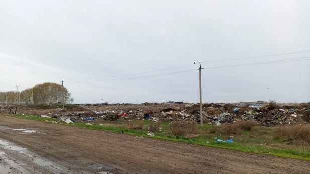 Полигон в Романово, расположенный в 1 км от райцентра.