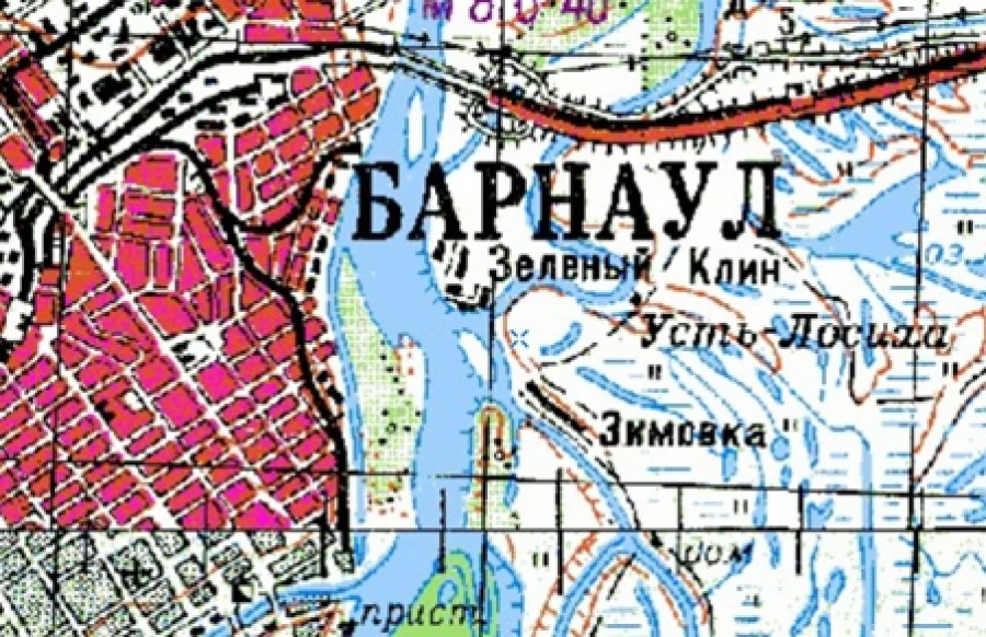 Деревня Зимовка на старой карте.