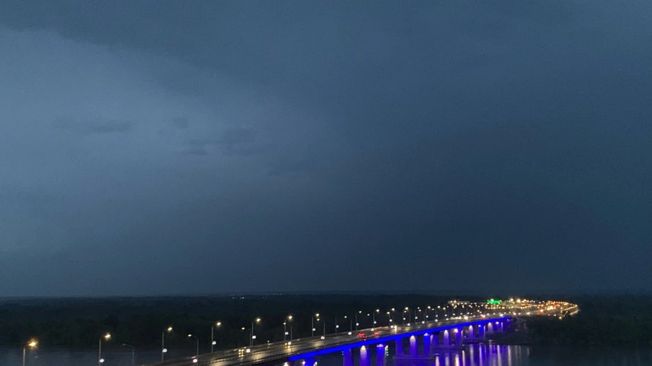 Ночная гроза над Барнаулом.