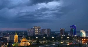 Ночная гроза над Барнаулом.