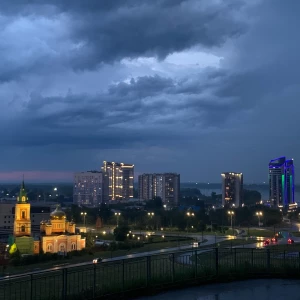 Ночная гроза над Барнаулом.