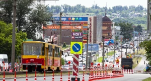 Перекрытие проспекта Красноармейского в июле 2024 года. 