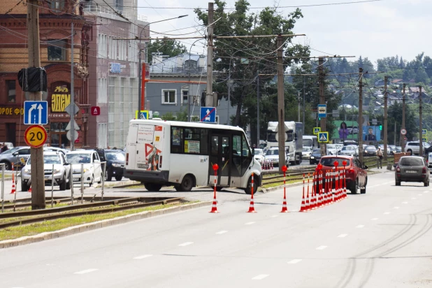 Перекрытие проспекта Красноармейского в июле 2024 года. 