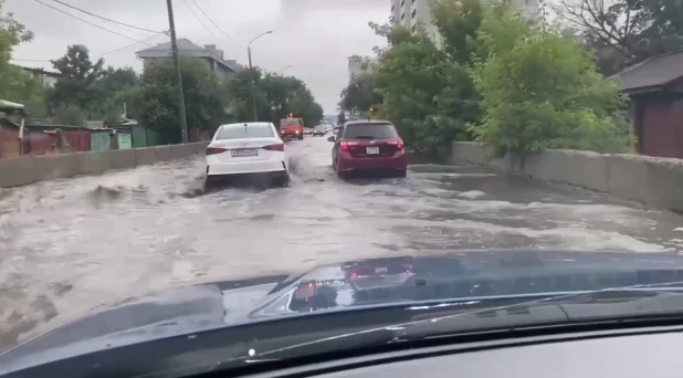 Потоп в Барнауле, 9 июля 2024. 