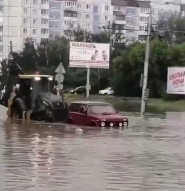 Потоп в Барнауле, 9 июля 2024. 