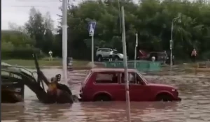 Потоп в Барнауле, 9 июля 2024. 