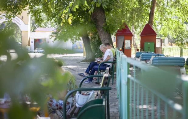 Аттракционы в парке "Солнечный ветер".