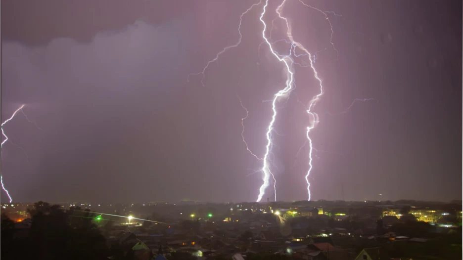 Гроза в Рубцовске 21 июля. 