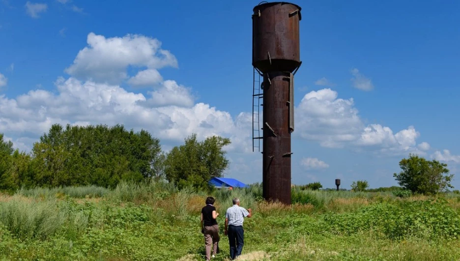 Село Новосельское. Лето, 2024. Старая водонапорная башня. 