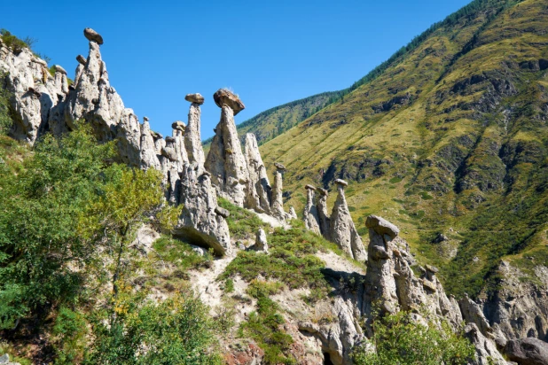 Каменные грибы в урочище Аккурум.