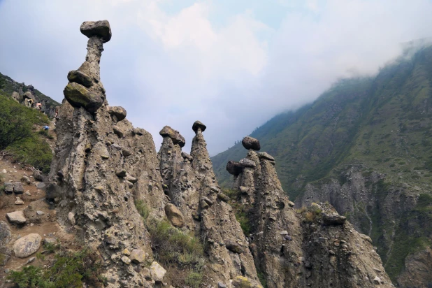 Каменные грибы в урочище Аккурум.