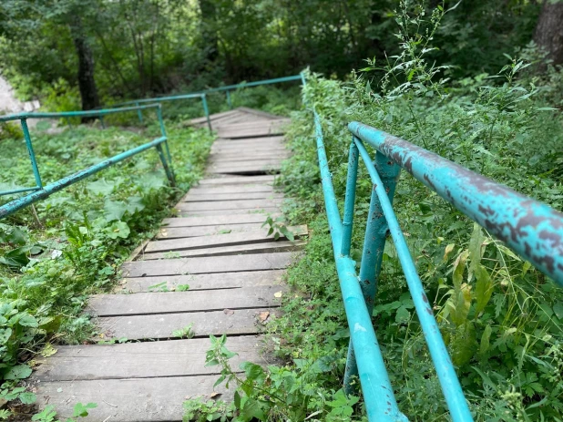 Лестница к детскому экоцентру.