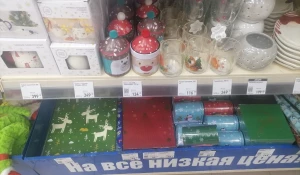 Новогодние игрушки в магазине