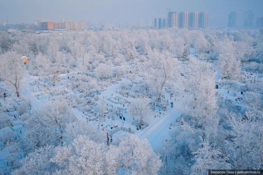 Зимний Красноярск.