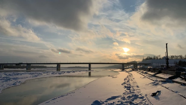 Закат на набережной Барнаула, 2024.