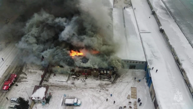 Пожар в Барнауле 12 декабря.