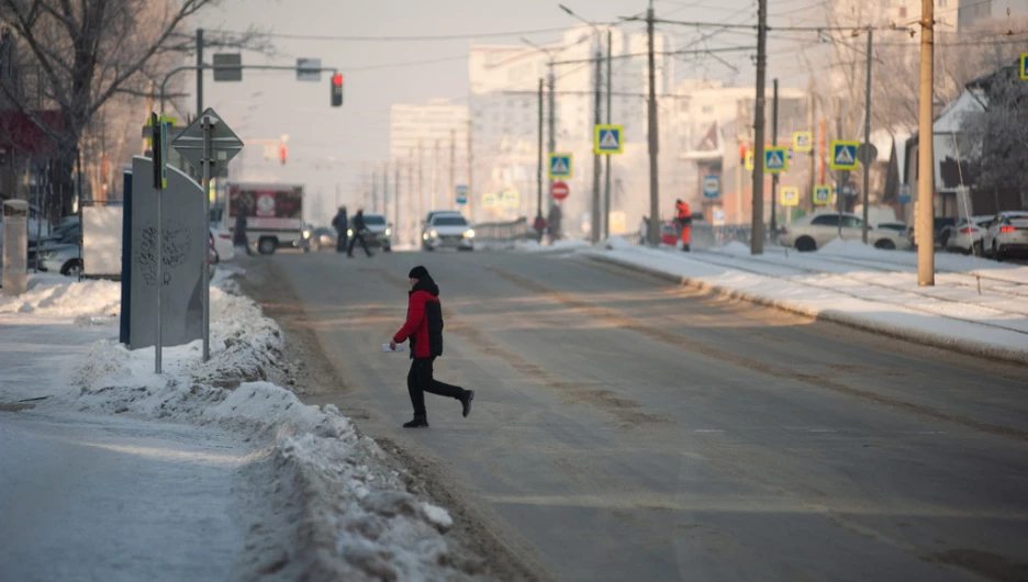 Зима в Барнауле, 24 декабря 2024. 