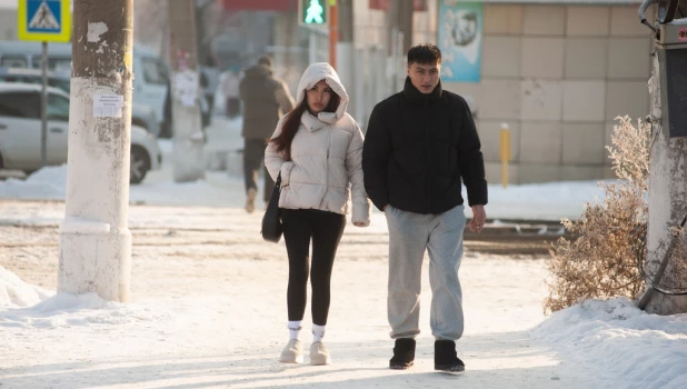 Зима в Барнауле, 24 декабря 2024. 