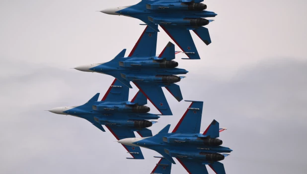 Пилотажная группа «Стрижи» в Барнауле.