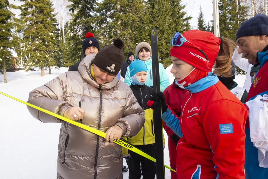 Советская и российская лыжница Елена Вяльбе в Тягуне