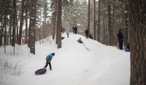 Барнаульцы проводят последний день каникул в лесу.