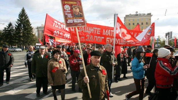 Празднование 1 мая в Барнауле.