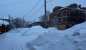 Мокрый снегопад в Барнауле.