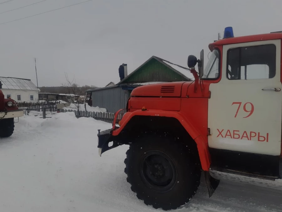 Пожар в селе Новоильинка Хабарского района.